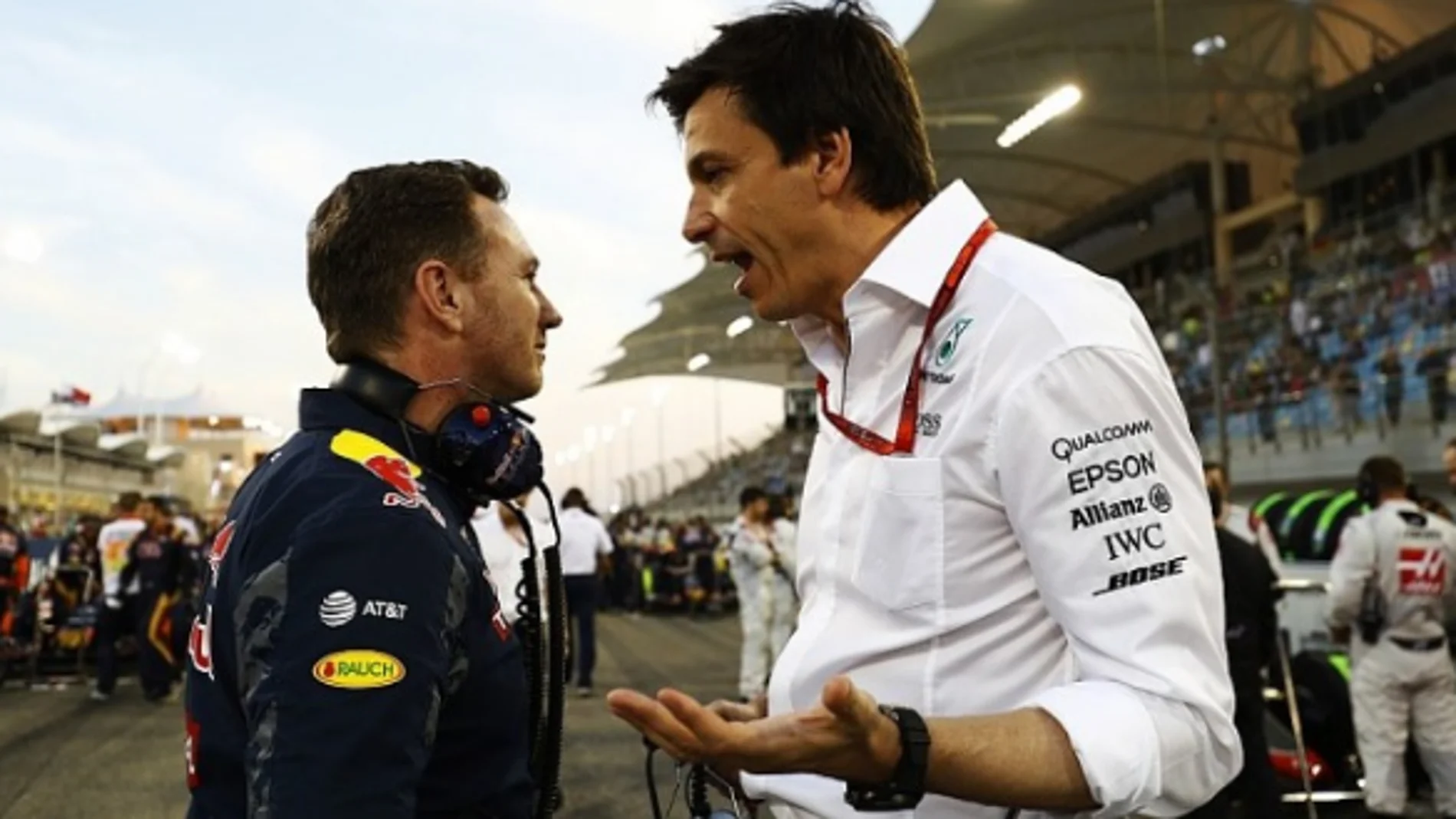 Toto Wolf y Christian Horner