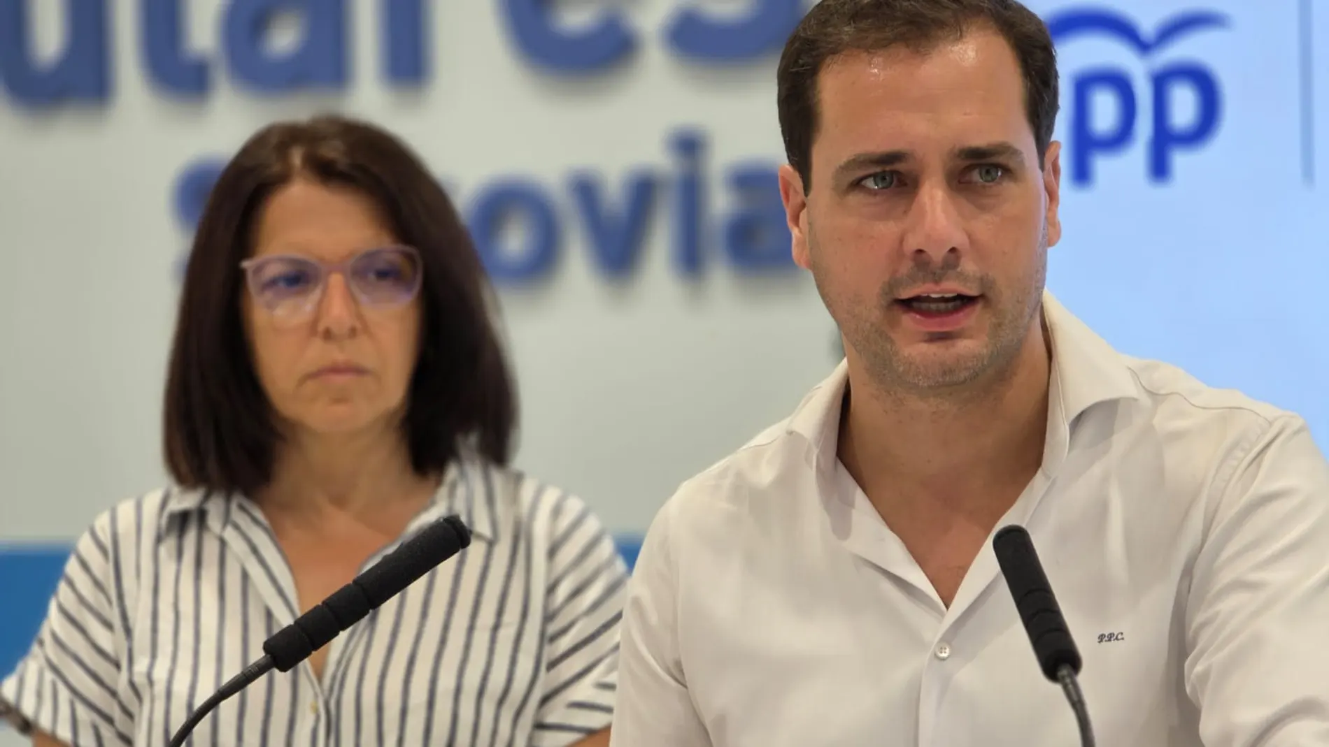 Los diputados del PP por Segovia, Pablo Pérez y María Cuesta
