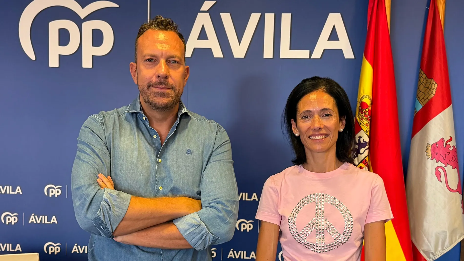 Los diputados del PP de Ávila, Héctor Palencia y Patricia Rodríguez