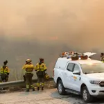 Sucesos.- Los incendios evolucionan de forma "positiva" en León pero "preocupa" el de Fasgar debido al viento